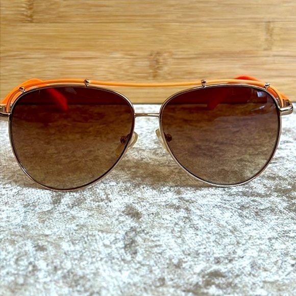 Brand New Batali Neon Orange Frame Aviator Sunglasses Gradient Lens main image 14